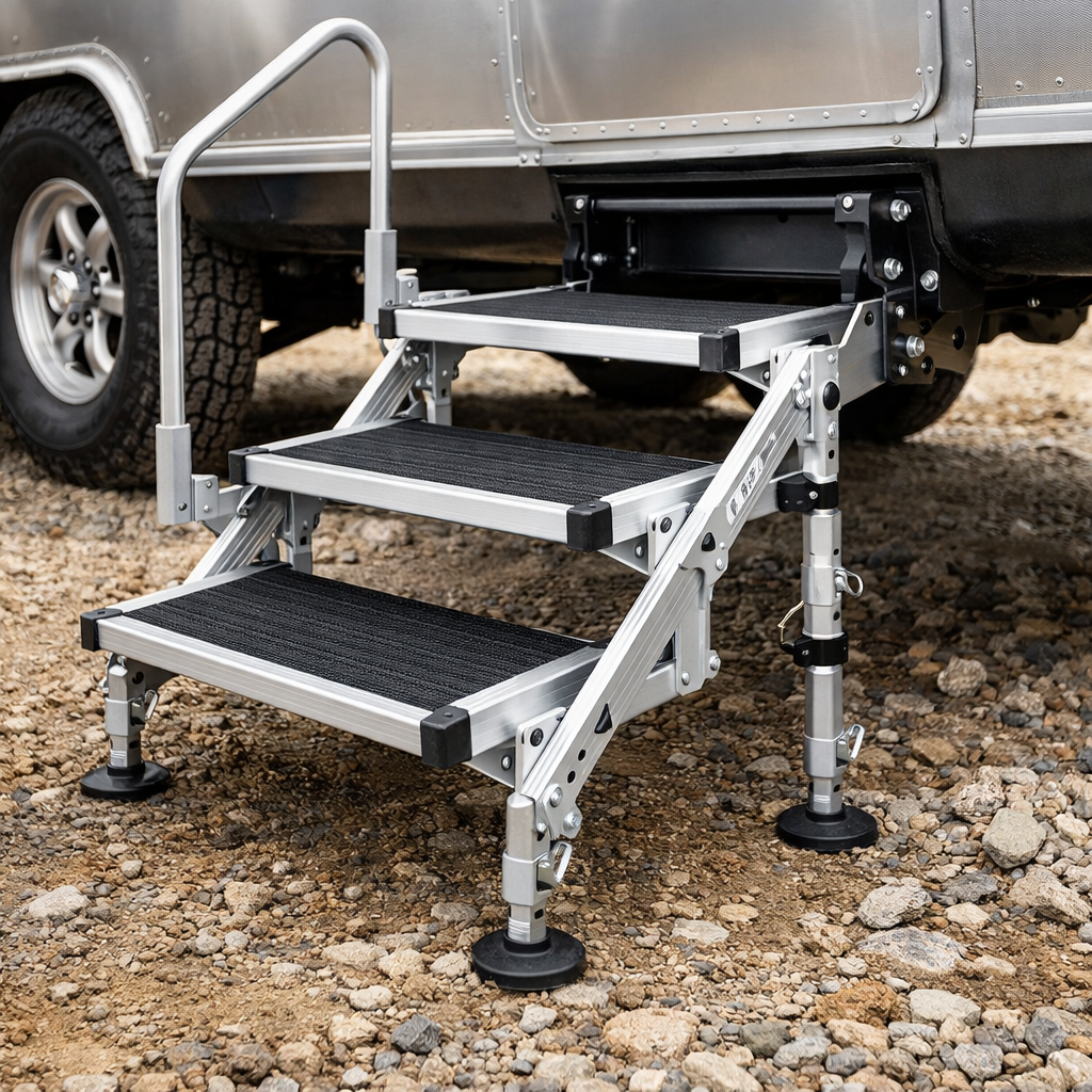 Stable, Safe Adjustable RV Steps for High Clearance Airstreams: Top Options